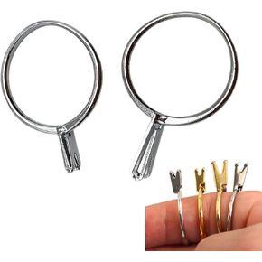 2-Pack Wedding Ring Try-On Tools with 2 Sizes - Silver Ring Blank Support Set for Jewelers, Loose Stone & Gemstone Prong Holder, Secure Naked Diamond Claw for Easy Display & Crafting in Saudi Arabia