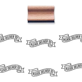 Please Deliver to Rubber Stamp, 1.3inch Stamp for Scrapbooking Card Making Crafting in Kuwait