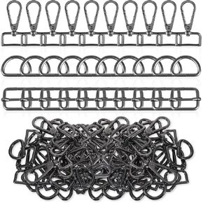 30 PCS Metal Dwivel Clasp Clasp Hooks ، D Rings Purse Hardware لصنع الأكياس ، أجهزة حزام Push Push Attract Clips Clips for DIY Carks Keychain Pres in Kuwait
