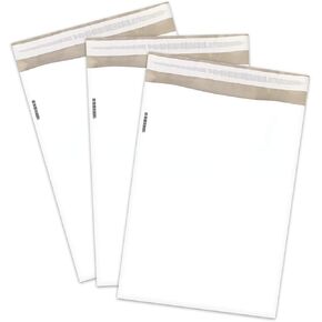 White Poly Mailers (Non Bubble) Pack of 100 | 2.5mil Thickness Plastic Shipping Bags Envelopes with Self Adhesive Strip | Waterproof and Tear Resistant Postal Bags | (10x13) in Saudi Arabia