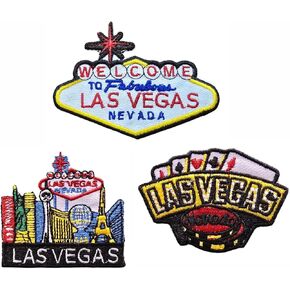 3 PCS Las Vegas Shirt Jean Pent 6cm Iron on Sew on Set على مجموعة بقع مطرزة in Kuwait