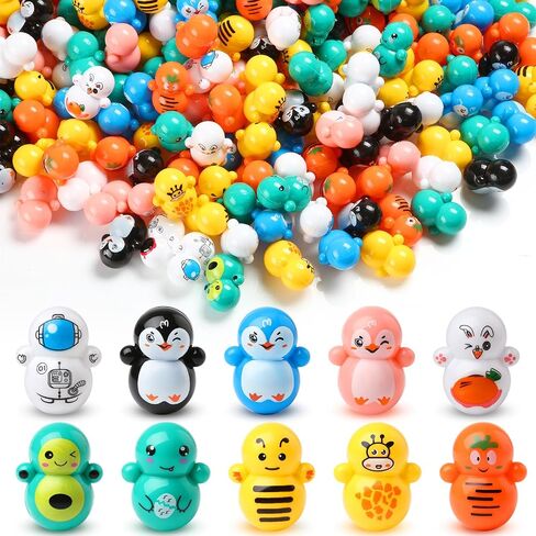 500 Pcs Mini Tumbler Toys Set Small Penguin Animal Toys Party Favors for Boys Girls Prize Box Toys for Kids Classroom Goodie Bag Filler Pinata Stuffers Party Supplies in Saudi Arabia