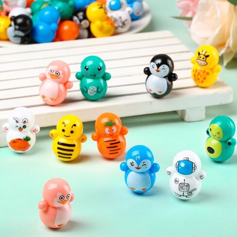 500 Pcs Mini Tumbler Toys Set Small Penguin Animal Toys Party Favors for Boys Girls Prize Box Toys for Kids Classroom Goodie Bag Filler Pinata Stuffers Party Supplies in Saudi Arabia