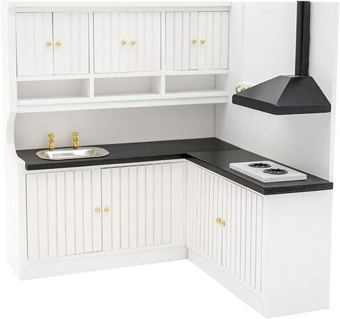 Odoria 1/12 Miniature Kitchen Cabinet Dollhouse Furniture Accessories in Saudi Arabia