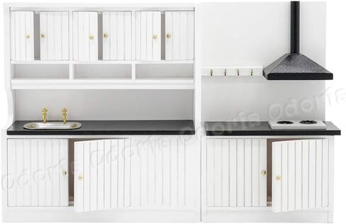 Odoria 1/12 Miniature Kitchen Cabinet Dollhouse Furniture Accessories in Saudi Arabia