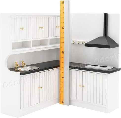 Odoria 1/12 Miniature Kitchen Cabinet Dollhouse Furniture Accessories in Saudi Arabia