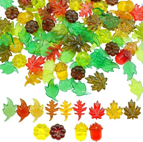 120pcs Halloween Acrylic Sensory Bin Filler, Mini Acrylic Pumpkin Ghost Skull Spider Witch Hats Gems Table Scatter Vase Filler for Autumn DIY Crafts Home Centerpieces Table Decorations in Kuwait