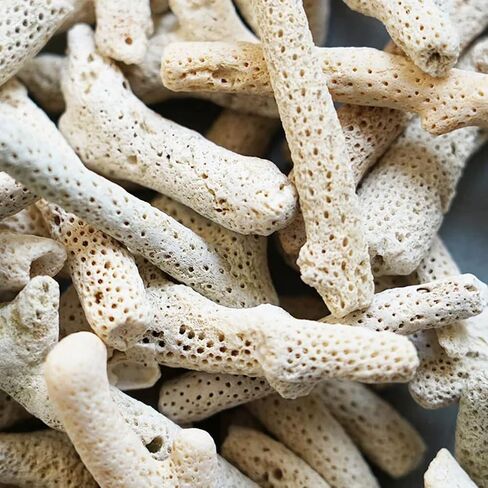 Natural Crushed Fish Tank Premium Coral Filter for Aquarium Crushed Coral 1LB with Mesh Bag for Freshwater Aquarium Bio Ceramic Filter Media Fish Tank Filtration Material Pond Filter Media Reusable in Saudi Arabia