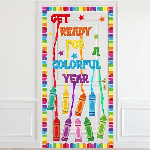 Epakh Colorful Crayon Bulletin Board Set Get Ready for A Colorful Year Classroom Decorations DIY Crayon Name Tag Cutouts Painting Art Wall Door Decor for Back to School Preschool Elementary Supplies in Saudi Arabia