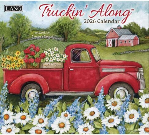 شركات لانج ، Truckin على طول 2026 تقويم الحائط من قبل سوزان وينجريت ، 13.4 '× 12' '، تقويم لمدة 12 شهر in Saudi Arabia