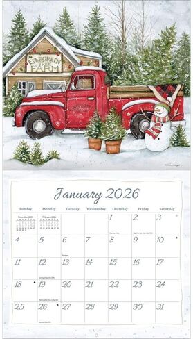 شركات لانج ، Truckin على طول 2026 تقويم الحائط من قبل سوزان وينجريت ، 13.4 '× 12' '، تقويم لمدة 12 شهر in Saudi Arabia