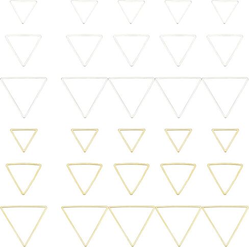 Olycraft 120pcs Open Bendant Pendant Charm Hollow Frame Flanks Blanks Triangle Carring Charms Triangle Brass Rings Open Open Morning Making Diy Jewelry UV Resin in Saudi Arabia