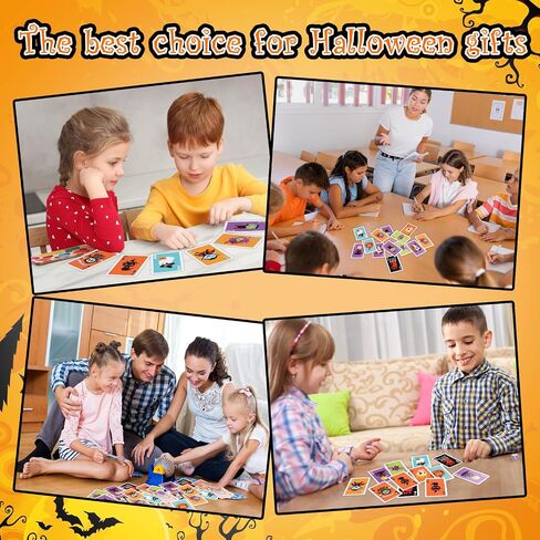 1 Deck 6 In1 Halloween Kids Card Games Go Fish Old Maid Slap Jack for Ages 4 and up Boys Girls Family Board Game Night Basket Stuffers Party Favor Gift Classroom Activity Supply 2-6 Players in Saudi Arabia