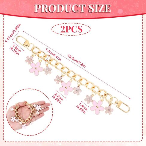 استبدال حزام سلسلة محفظة 2 CPS 7.9 "محفظة قصيرة سلسلة الموسعة المينا زهرة سحر الأكياس الذهب سلاسل الأكياس الزخرفية لسلاسل حزام زخرفية لمحفظة الحقائب كروس كتف كتف in Saudi Arabia