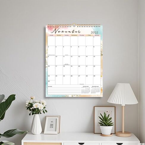 تقويم الحائط 2025-2026 ، التقويم المربوطة لولبية 18 شهرًا ، 14 "X11" تقويم الحائط من يوليو 2025 إلى ديسمبر 2026 ، مخطط شهري أكاديمي مع ورقة سميكة للتخطيط المنزلي والتنظيم in Kuwait