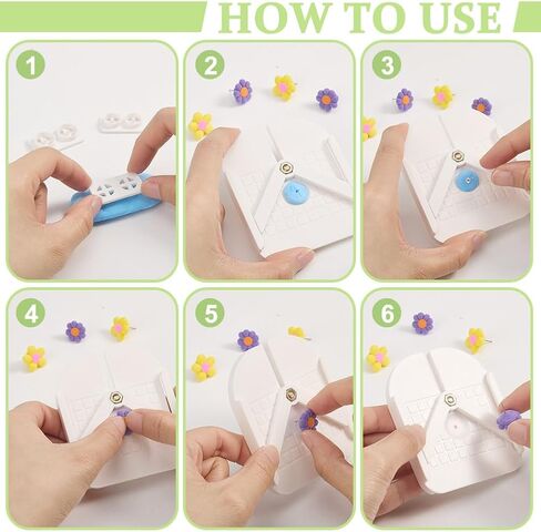 Nbeads Polymer Clay Stud Contring Kit ، قرط ما بعد التضمين أداة مصنوعة من أدوات قرط الطين البوليمر in Saudi Arabia