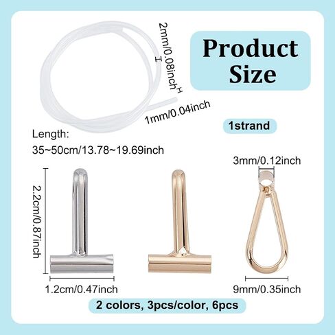 UNICRAFTALE 6Pcs 2 Colors Pin to Pendant Converters 15mm Metal Brooch Converters Convert Pin to Necklace Brooch Pendant Converters with 30-50Cm Silicone Tube for Necklace Jewelry Making Crafts in Saudi Arabia