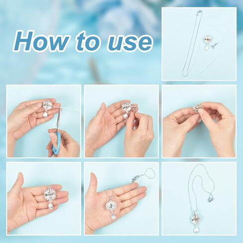 UNICRAFTALE 6Pcs 2 Colors Pin to Pendant Converters 15mm Metal Brooch Converters Convert Pin to Necklace Brooch Pendant Converters with 30-50Cm Silicone Tube for Necklace Jewelry Making Crafts in Saudi Arabia