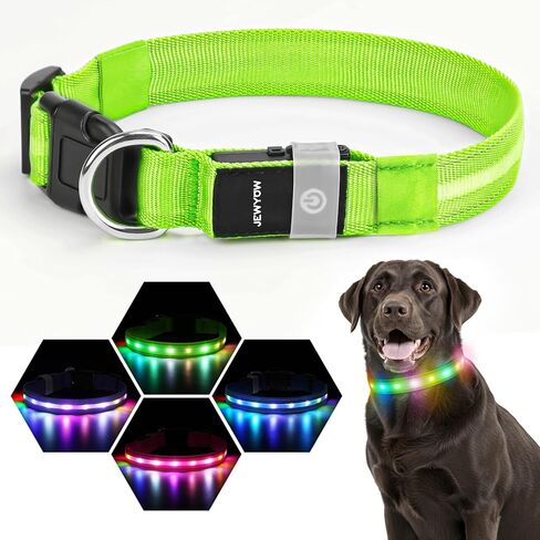 LED Cog Collar ، طوق الكلب الإضاءة ، USB قابلة للشحن - ألمع أضواء الكلاب للمشي الليلي ، 6 أوضاع ضوئية ، قابلة للتعديل لسلامة الكلاب (كبيرة ، أزرق ملكية) in Kuwait