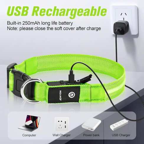 LED Cog Collar ، طوق الكلب الإضاءة ، USB قابلة للشحن - ألمع أضواء الكلاب للمشي الليلي ، 6 أوضاع ضوئية ، قابلة للتعديل لسلامة الكلاب (كبيرة ، أزرق ملكية) in Kuwait