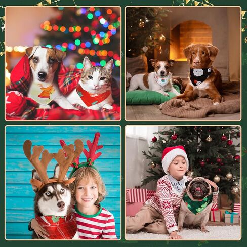 Sanwuta 180 قطعة عيد ميلاد الكلب Bandanas Bulk Xmas Dog Bibs Holiday Pet Assume Assime Christmas Triangle Dickf in Saudi Arabia