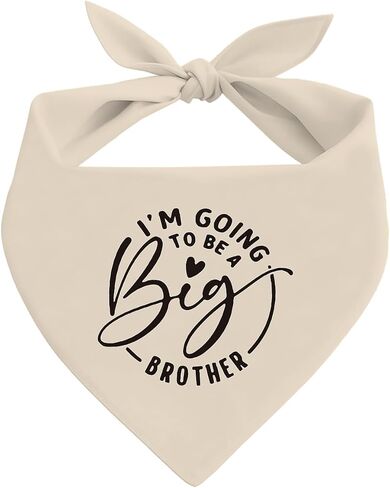 Big Brother Dog Bandana ، Beige Pet Dog Dicf Association ، إعلان الحمل الكشف عن الطفل ، وشاح Triangle Pet Dogs ، وحيوانات الحيوانات الأليفة للكلاب الصغيرة المتوسطة in Kuwait