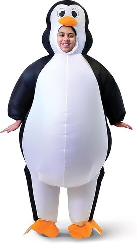 Spooktacular Creations Kids Penguin Inflatable Costume Penguin Air Blow-up Deluxe Halloween Costume Themed Cosplay Parties - Child (7-10 Yrs) in Saudi Arabia