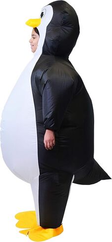 Spooktacular Creations Kids Penguin Inflatable Costume Penguin Air Blow-up Deluxe Halloween Costume Themed Cosplay Parties - Child (7-10 Yrs) in Saudi Arabia