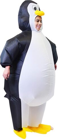 Spooktacular Creations Kids Penguin Inflatable Costume Penguin Air Blow-up Deluxe Halloween Costume Themed Cosplay Parties - Child (7-10 Yrs) in Saudi Arabia