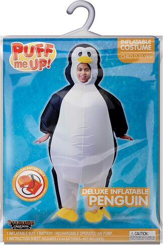 Spooktacular Creations Kids Penguin Inflatable Costume Penguin Air Blow-up Deluxe Halloween Costume Themed Cosplay Parties - Child (7-10 Yrs) in Saudi Arabia