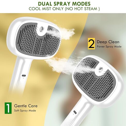 Pet Steam Brush for Cat and Dog,4-in-1 Grooming Tool with 2 Water Spray,Cat Hair Brush for Long & Short Haired Pets,Dog Brush for Shedding Easy to Clean in Kuwait