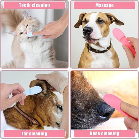6pcs Cat Cat Chin Brushes ، 2025 New Soft Silicone Cleaner Pet Finger Finger -Frush Cats Chin Scrubber Brush Combs في تصميم محسّن للكلاب الأليفة التي تواجه تنظيف الاستمالة in Saudi Arabia