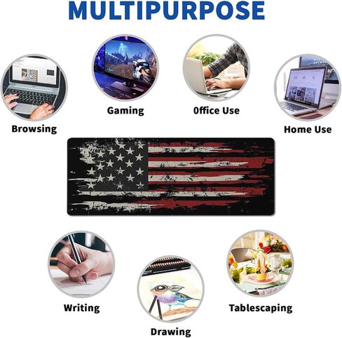 Japanese Mouse Pad, Large Japanese Desk Mat, XL Anime Gaming Keyboard Mat, Non-Slip Rubber Base, Big Extended Desk Protector for Office and Home, 31.5"x11.8" in Saudi Arabia