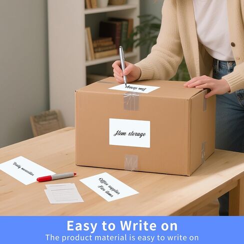 250pcs 3.5 x 2.25 Inch Blank Name Tag Stickers for Classroom, Removable Freezer Labels for Storage Bins Jars Food Containers Box Easy Peel Off Tear Resistant No Residue Moving Labels to Write On in Kuwait