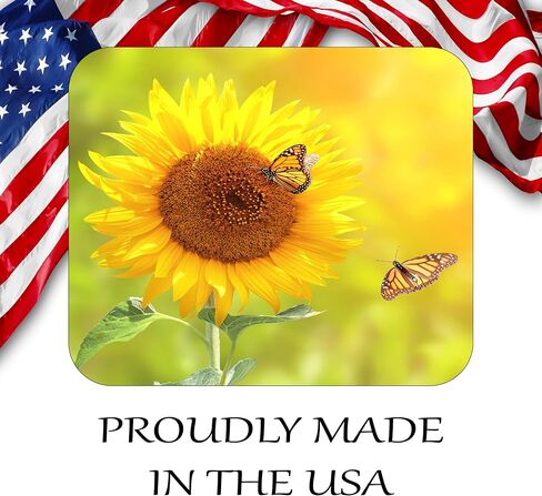 Floral Pattern Flower Mouse Pad Mat Mousepad for Desk Computer Laptop PC Gaming Home or Office Gift for Her Flowers (Sunflower MP99) in Kuwait