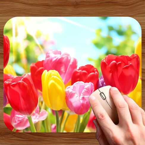 Floral Pattern Flower Mouse Pad Mat Mousepad for Desk Computer Laptop PC Gaming Home or Office Gift for Her Flowers (Sunflower MP99) in Kuwait