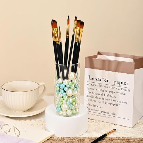 U-LIAN Green Floating Beads for Centerpieces, 160PCS No Hole Faux Pearls and 3000PCS Water Beads for Vase Filler, Round Glossy Polished Bead for Table Scatters, Wedding Party, Home Decor, 10/14/20mm in Kuwait