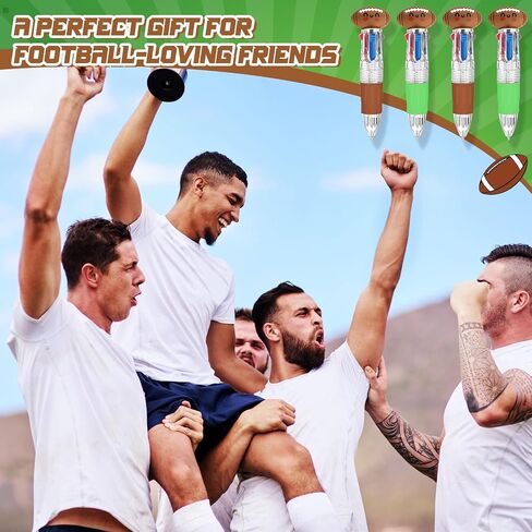 15 PCS Football Party Favors Football Smile Multicolor Pare Pens قابلة للسحب 4 في 1 لصالح طلاب الحفلات الرياضية المدرسية المكتبية in Saudi Arabia