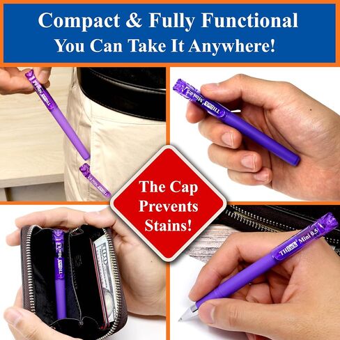 THINK2MASTER [24 Pens - Purple Ink Think2 0.5mm Pocketable Mini Gel Pens. (24 Purple) Fine Point Small Rollerball Pens with Smooth Quick Drying Ink. in Saudi Arabia