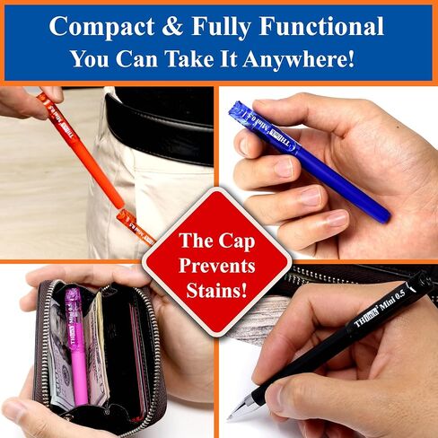 THINK2MASTER [24 Pens - Purple Ink Think2 0.5mm Pocketable Mini Gel Pens. (24 Purple) Fine Point Small Rollerball Pens with Smooth Quick Drying Ink. in Kuwait