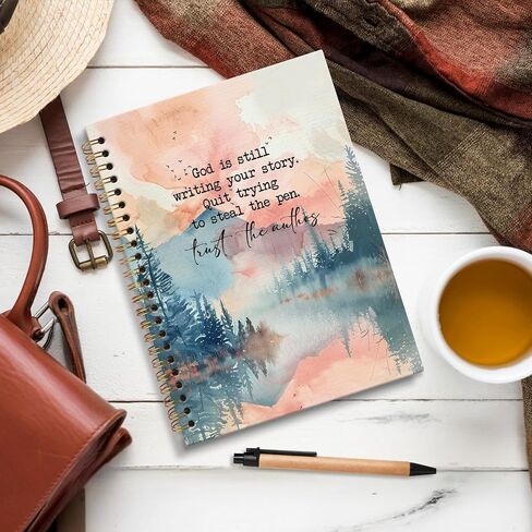 JRTW Christian Notebook Journal, God Is Still Writing Your Story Inspirational Scripture Journal for Women, Bible Journaling Notebooks for Note Taking, Spiral Notebook 5.5x8.3 Inch in Saudi Arabia