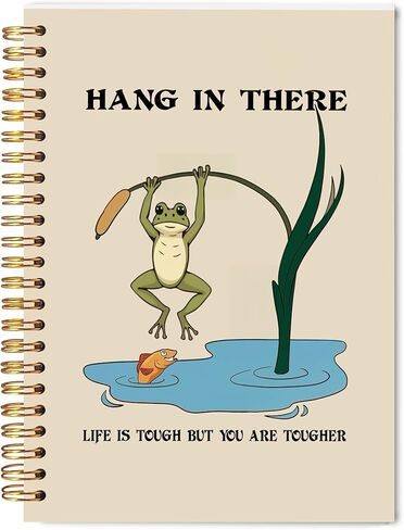 Welshower Frog Notivational Notebook Notebook Journal ، دفتر ملاحظات ملهمة للنساء ، شنق هناك مجلة إيجابية ضفدع مضحكة ، هدايا التأكيد الإيجابية ، 5.5 × 8.3 بوصة in Saudi Arabia