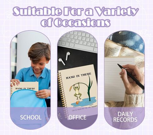 Welshower Frog Notivational Notebook Notebook Journal ، دفتر ملاحظات ملهمة للنساء ، شنق هناك مجلة إيجابية ضفدع مضحكة ، هدايا التأكيد الإيجابية ، 5.5 × 8.3 بوصة in Kuwait