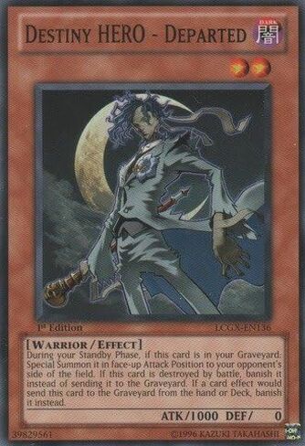 YU-GI-OH! - Destiny Hero - Departed (LCGX-EN136) - Legendary Collection 2-1st Edition - Common in Saudi Arabia