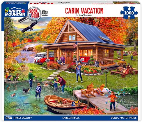White Mountain Cabin Facitude 1000 قطعة خمر الخريف الألغاز للبالغين والعائلات in Saudi Arabia
