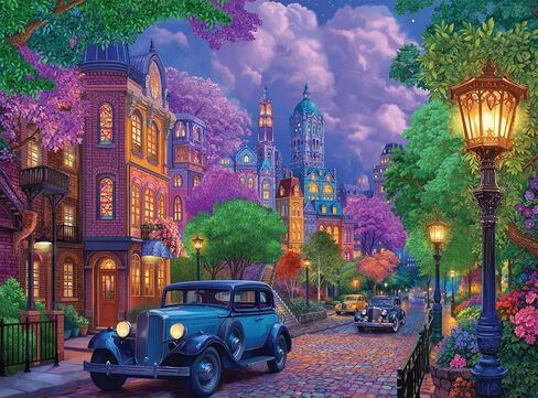 Buffalo Games - Bigelow Illustrations - Night and Day - City at Dusk - 1000 Piece Jigsaw Puzzle for Adults - Challenging Puzzle Perfect for Game Nights - Finished Size is 26.75 x 19.75 in Saudi Arabia