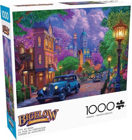 Buffalo Games - Bigelow Illustrations - Night and Day - City at Dusk - 1000 Piece Jigsaw Puzzle for Adults - Challenging Puzzle Perfect for Game Nights - Finished Size is 26.75 x 19.75 in Saudi Arabia