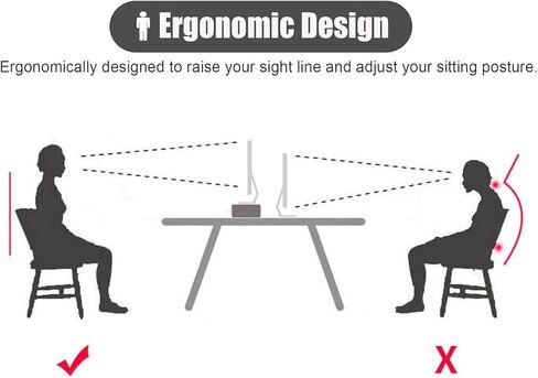 مراقبة حامل الحامل ، Triangle Monitor Stand Riser 2 Tiers Riseers LupoP مع حاملي القلم وحامل الكأس ، ومراقب الزاوية الخشبية مع التخزين ، منظم الكمبيوتر لغرفة الدراسة المكتبية (أبيض) in Saudi Arabia