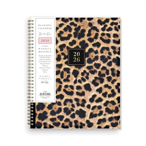 Blue Sky Rachel Parcell 2026 Weekly and Monthly Planner Calendar, January 2026 - December 2026, 8.5" x 11", Clear Pocket Cover, Durable Twin Wire Binding, Laminated Tabs, Storage Pocket, Stickers, Ana in Saudi Arabia