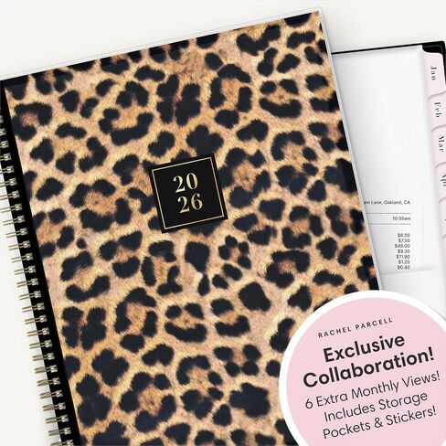 Blue Sky Rachel Parcell 2026 Weekly and Monthly Planner Calendar, January 2026 - December 2026, 8.5" x 11", Clear Pocket Cover, Durable Twin Wire Binding, Laminated Tabs, Storage Pocket, Stickers, Ana in Saudi Arabia